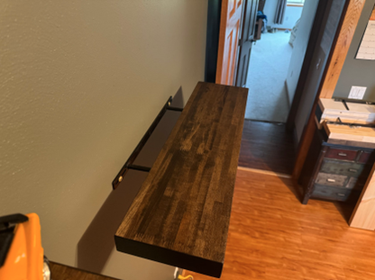 Butcher Block Floating Shelf Customization