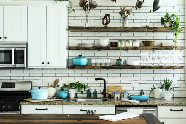 How to Style Floating Shelves in Your Kitchen